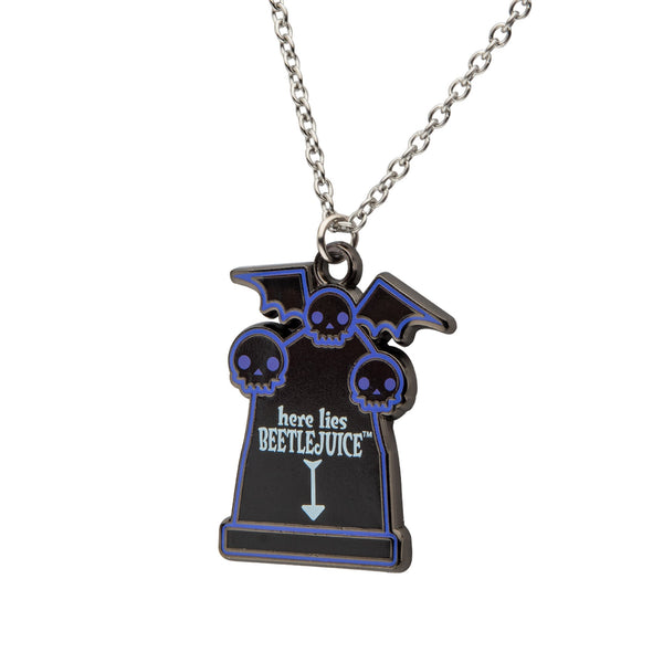 Beetlejuice Tomb Stone Necklace
