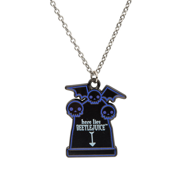 Beetlejuice Tomb Stone Necklace