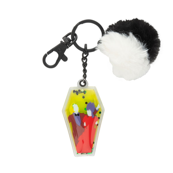 3-Inch Beetlejuice Pu Squish Glitter with Pompom Keychain