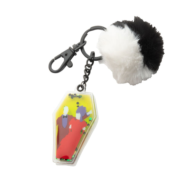 3-Inch Beetlejuice Pu Squish Glitter with Pompom Keychain