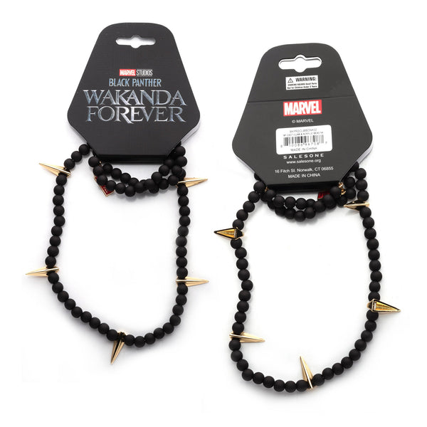 Black Panther Cast Claw and Acrylic Bead Necklace