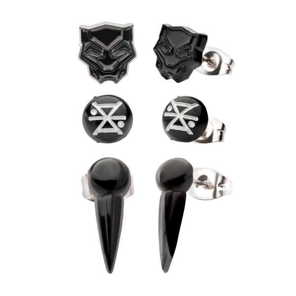 Black Panther: Wakanda Forever Black Plated Symbol Stud Pack