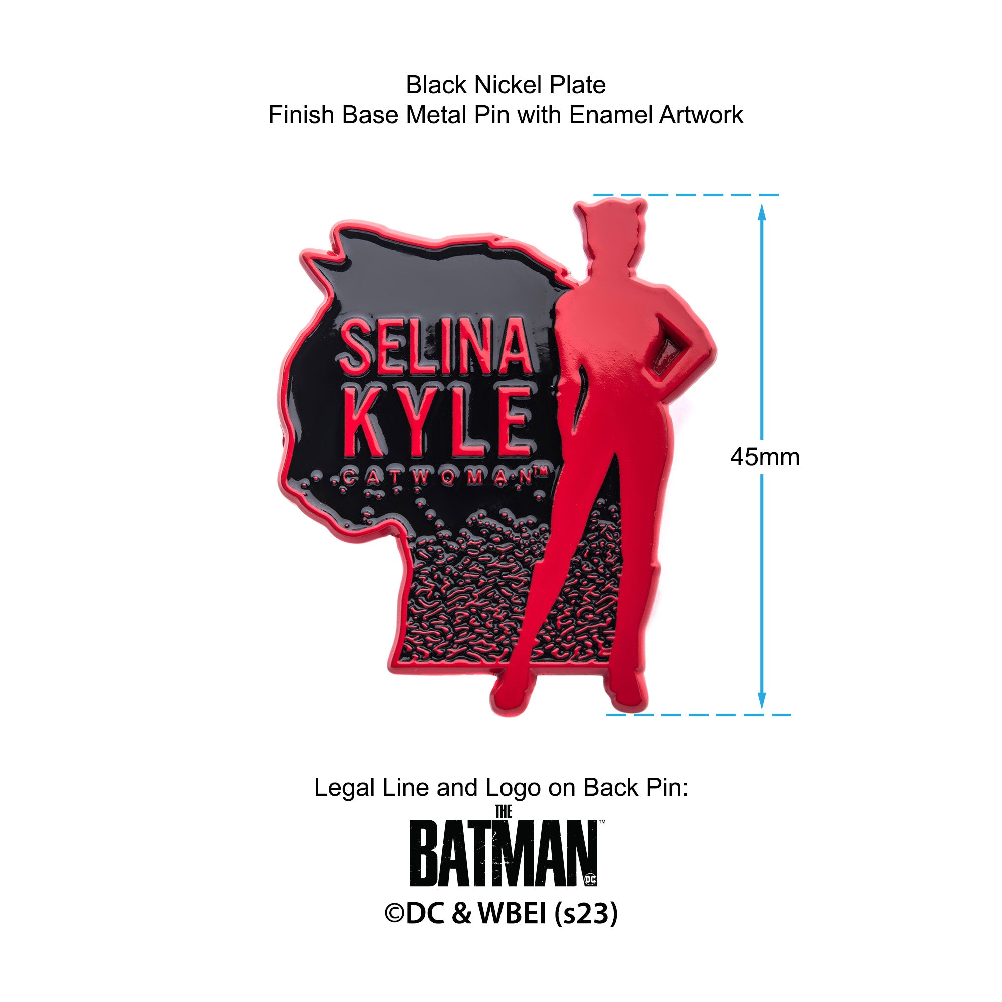 DC Comics Batman Selina Kyle Cat Woman Lapel Pin