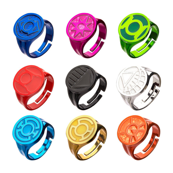DC Comics Green Lantern Enamel Ring Set