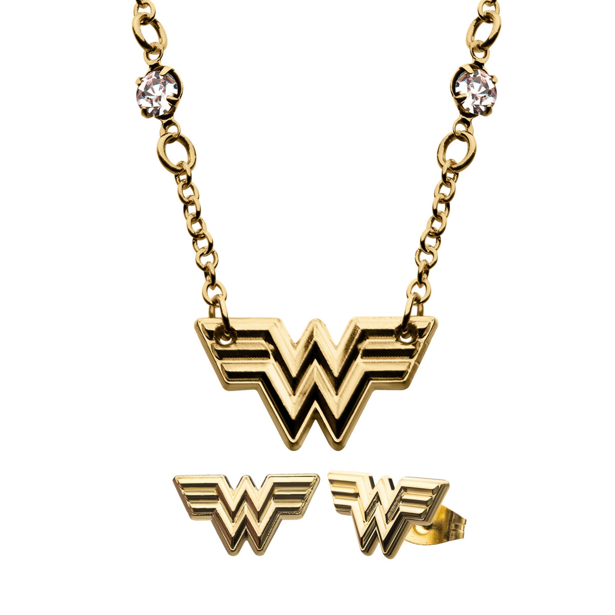 DC Comics Wonder Woman 1984 Necklace and Earrings Set