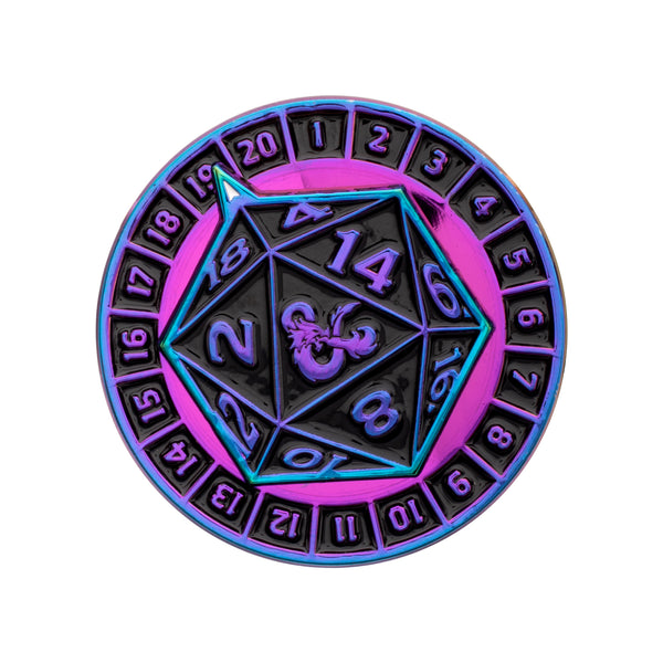 Dungeons and Dragons D20 Dice Spinning Pin