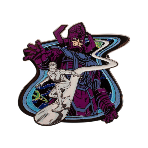 Fantastic Four Galactus and Silver Surfer with Glow Enamel Pin