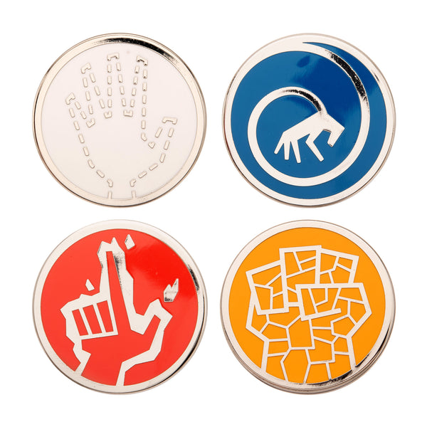 Marvel The Fantastic Four: Movie Symbols Enamel Pin Set – 4-Piece Collectible Team Pins