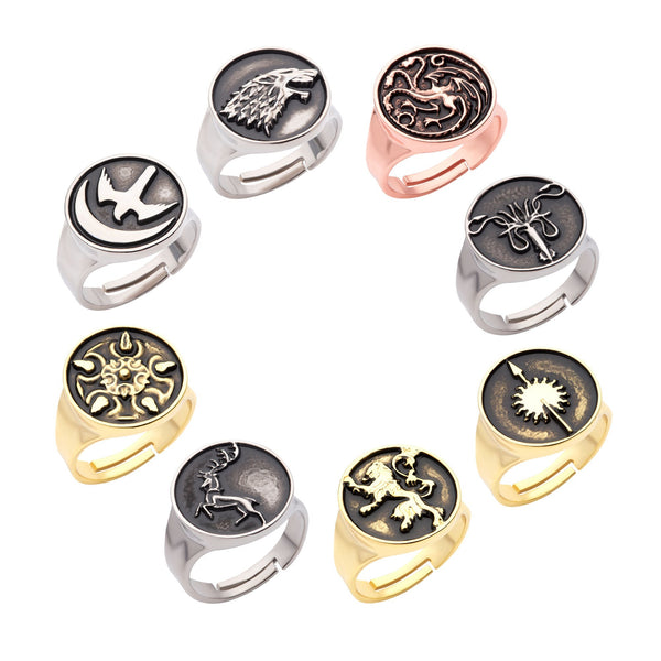 Game of Thrones Adjustable Rings Set