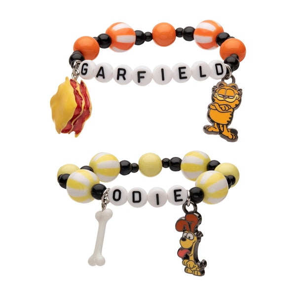 Garfield Odie Best friends Bracelets with 3D Food Charm