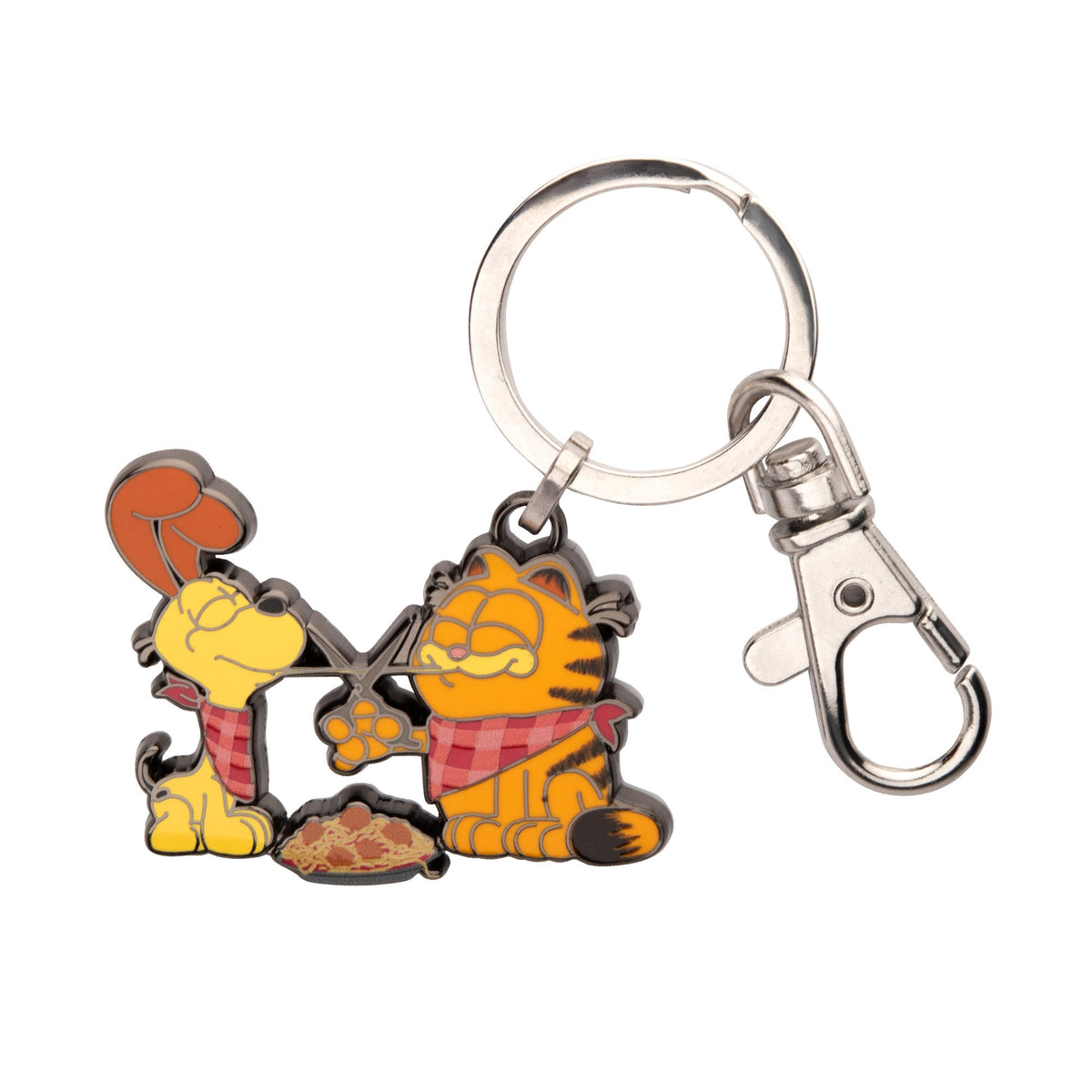 Garfield Odie Pasta Enamel Keychain