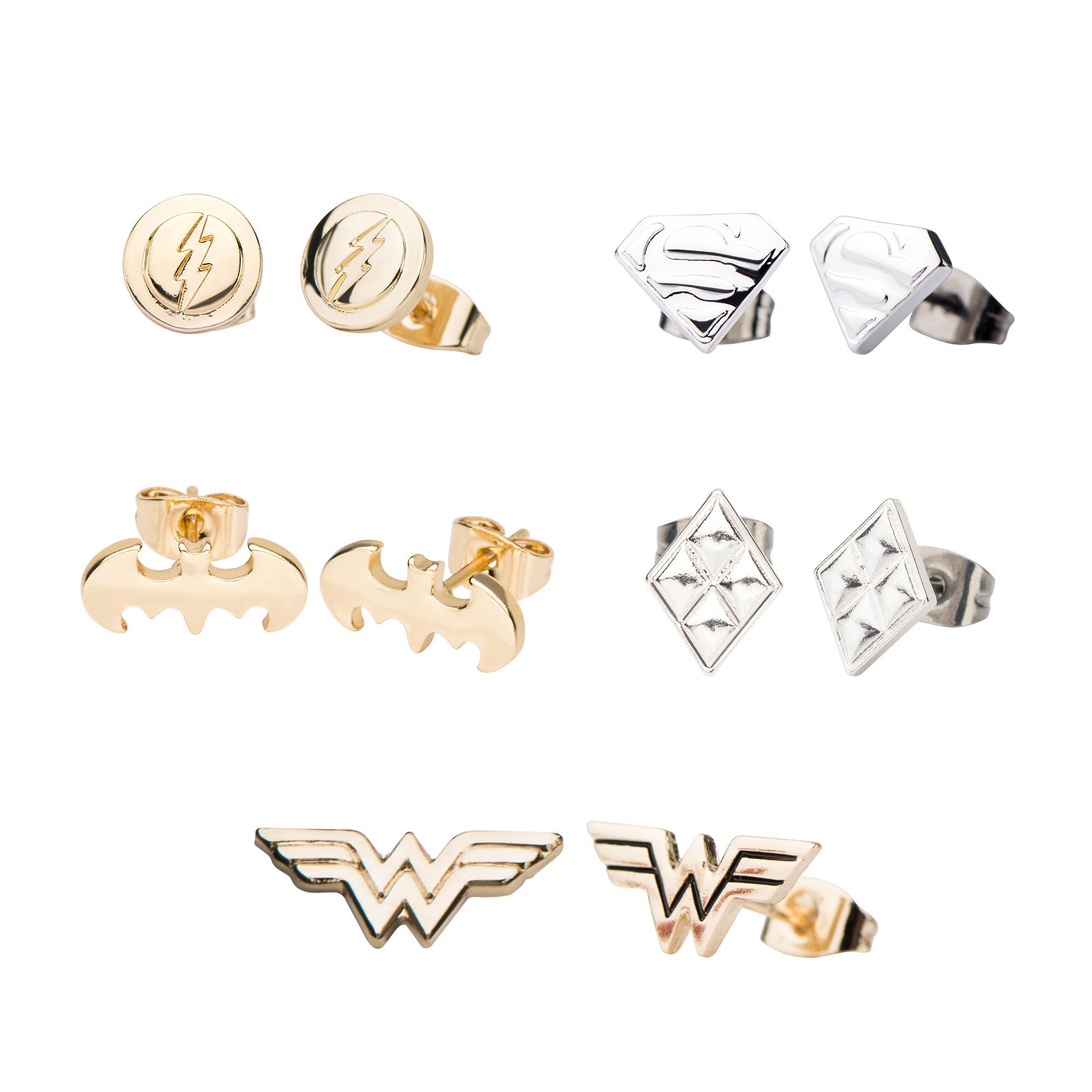 DC Comics Earrings Set (5pcs)