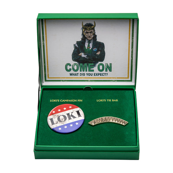 Marvel LOKI Badge and Tie Pin Set