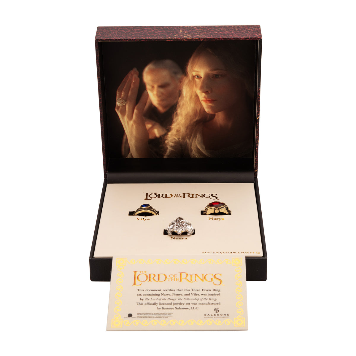 The Lord of the Rings Three Elven Adjustable Ring Set
