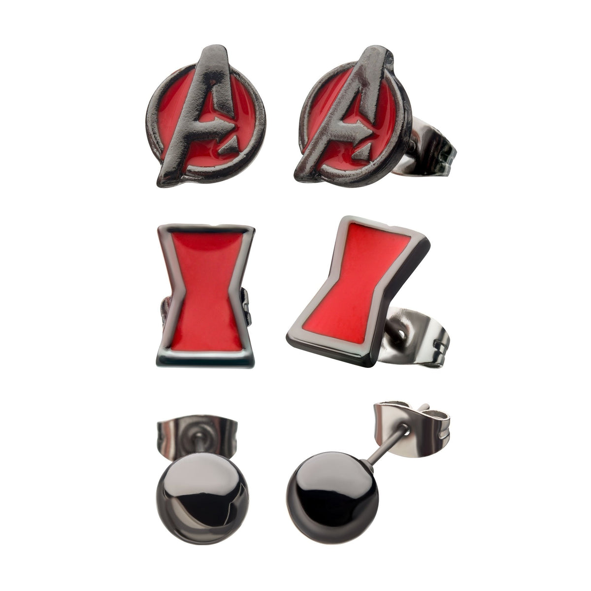 Marvel Black Widow Stud Earrings Set