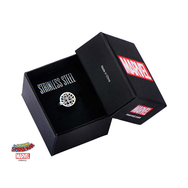 Marvel Cut Out Spider Ovelapped on Spider Web Petite Ring