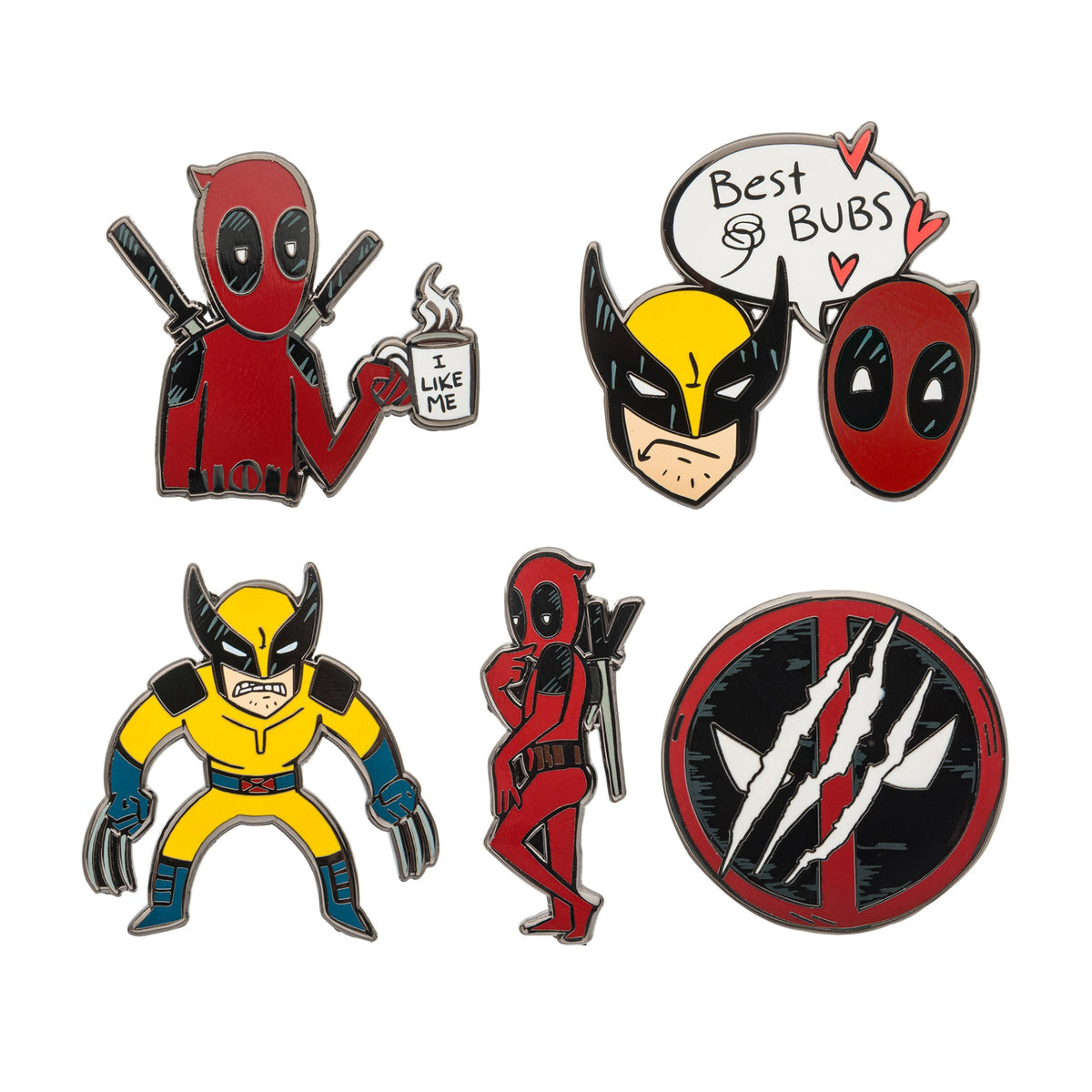 Marvel Deadpool and Wolverine 5-pc Pin Set