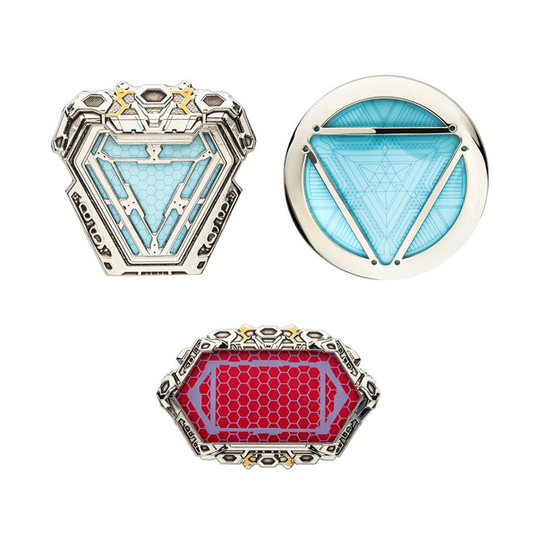 Marvel Comics: Iron Man's Light Up Arc Reactor 3-Pin Set