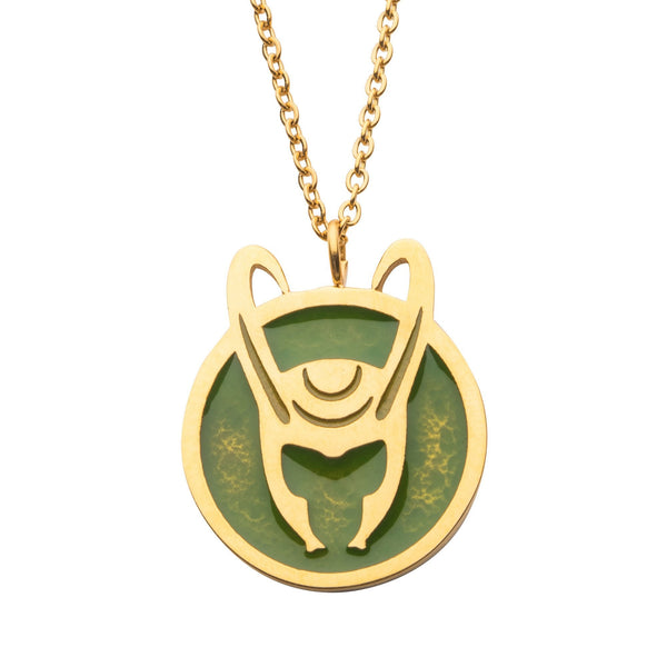 Marvel Loki Helmet Pendant Necklace