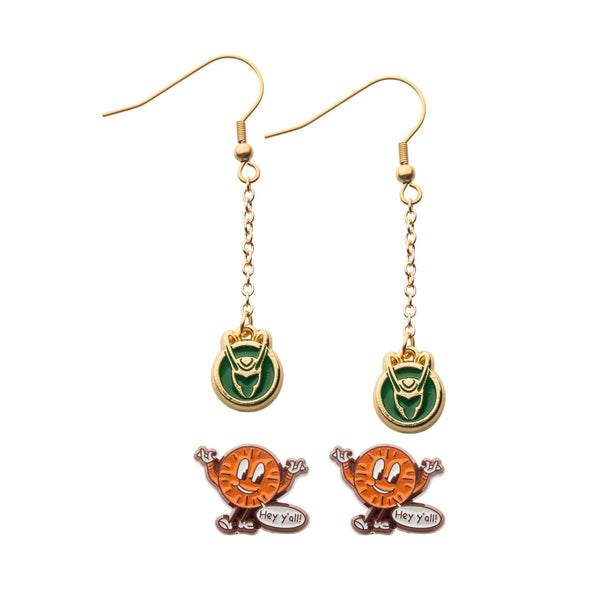 Marvel LOKI & Miss Minutes Earring Set
