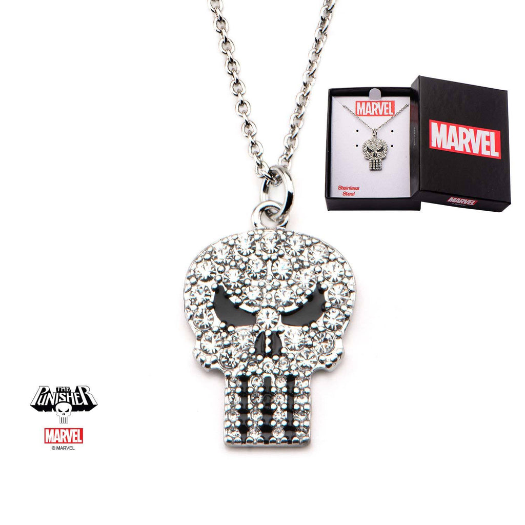 Marvel Punisher Skull Gem Pendant Necklace – Jewelry Brands Shop