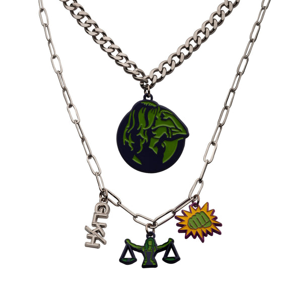 Marvel She-Hulk Charm Chain Set Necklace