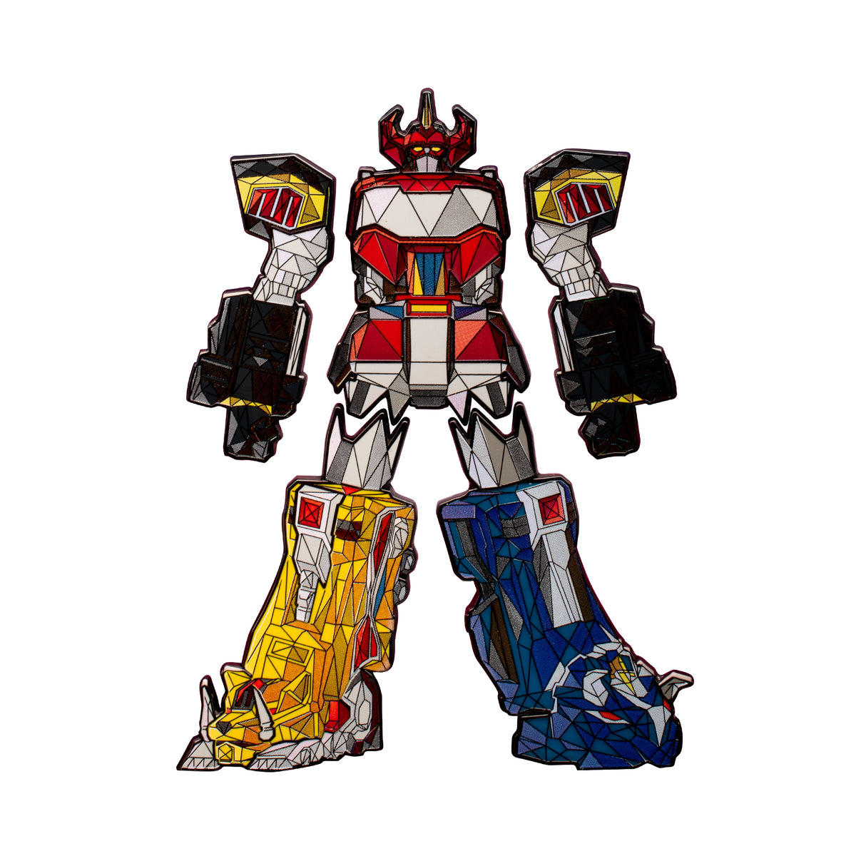 Mighty Morphin Power Rangers Dino Megazord Five Piece Pin Set