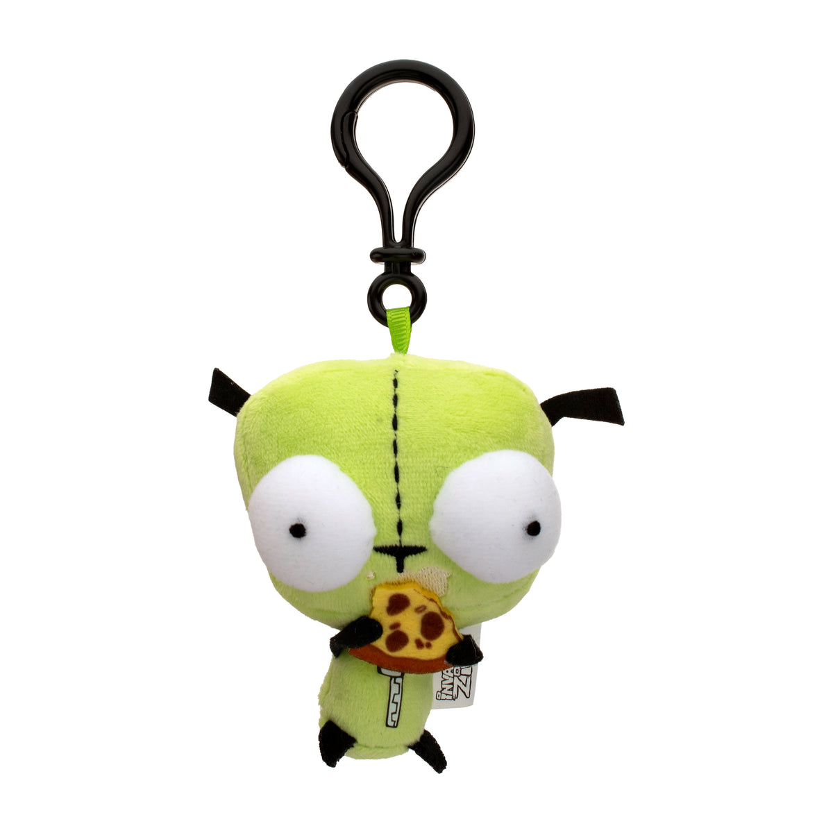 Invader Zim GIR Plush Keychain Green Robot Character with Pizza