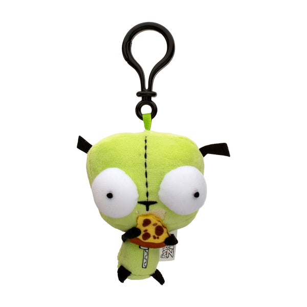 Invader Zim GIR Plush Keychain Green Robot Character with Pizza