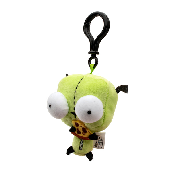Invader Zim GIR Plush Keychain Green Robot Character with Pizza