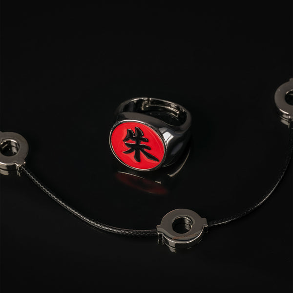 Naruto Shippuden Itachi's Necklace & Adjustable Ring Replica Set