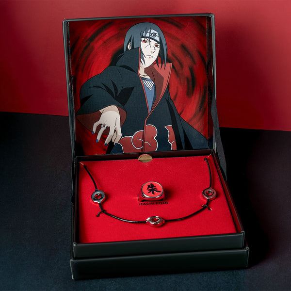 Naruto Shippuden Itachi's Necklace & Adjustable Ring Replica Set