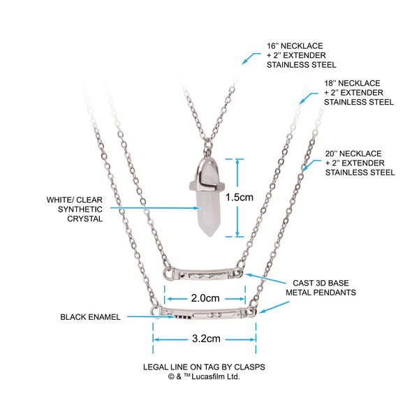 Star Wars Ahsoka 3D LightSaber Tier Necklace