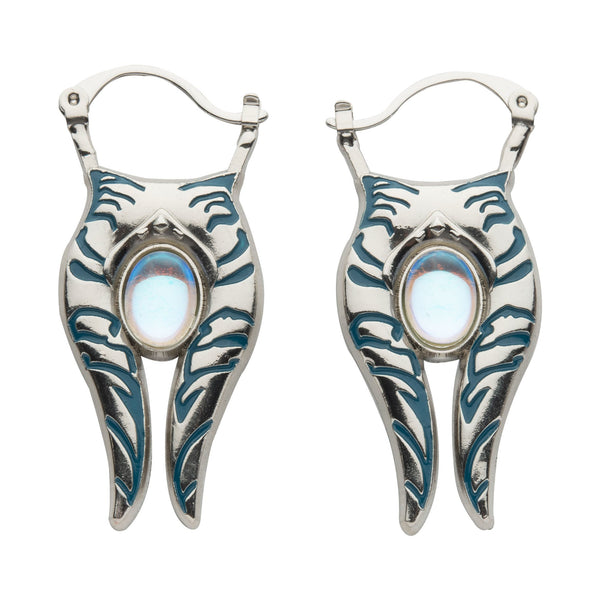 Star Wars Ahsoka Opal 3D Hoops Earrings