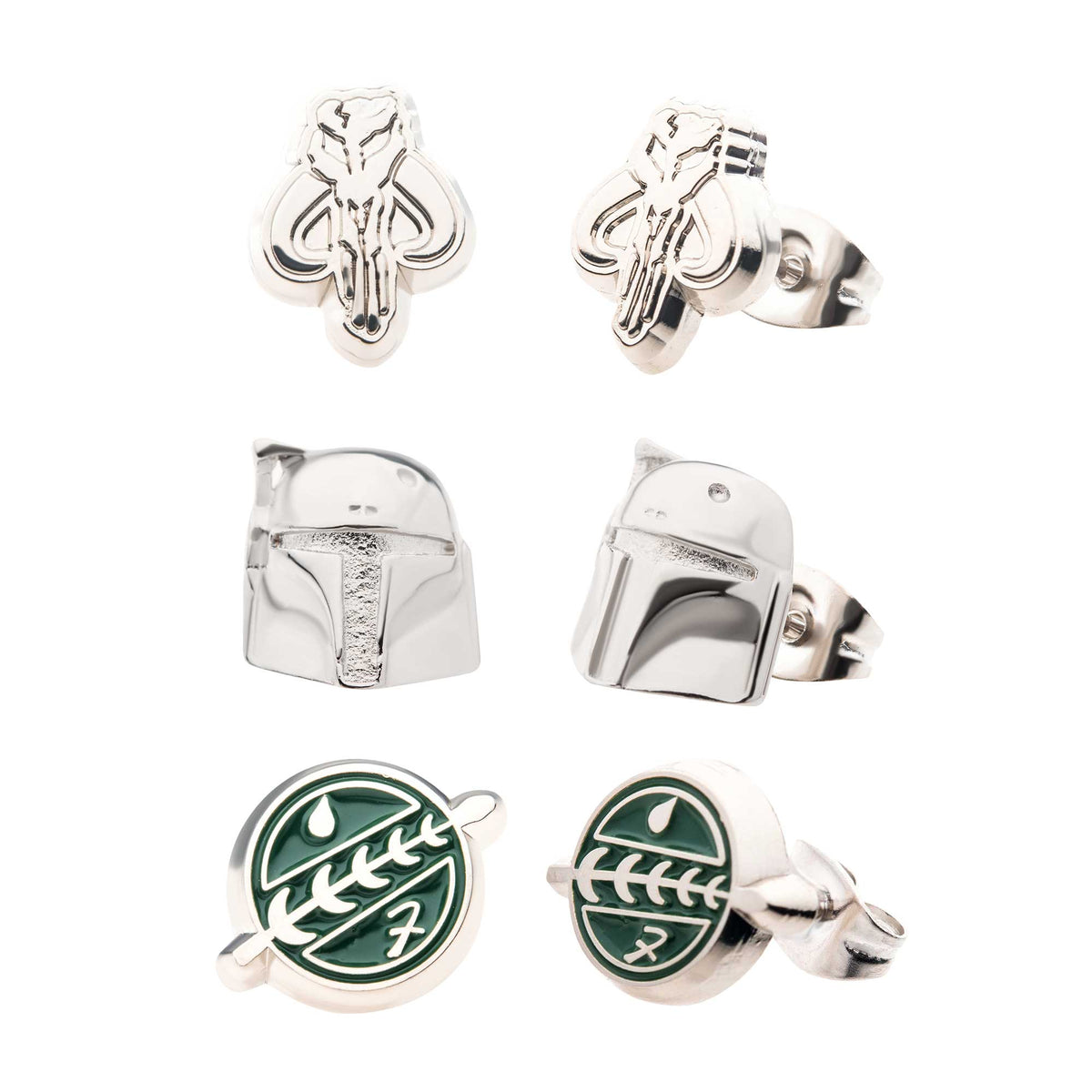 Star Wars Boba Fett Earrings Set (3pcs)