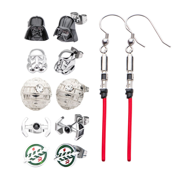 Star Wars Dangle Charm Stud Earrings Set