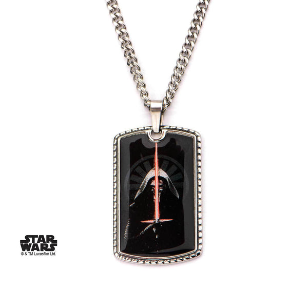 Star Wars Episode 7 Kylo Ren Portrait Dog Tag Pendant Necklace