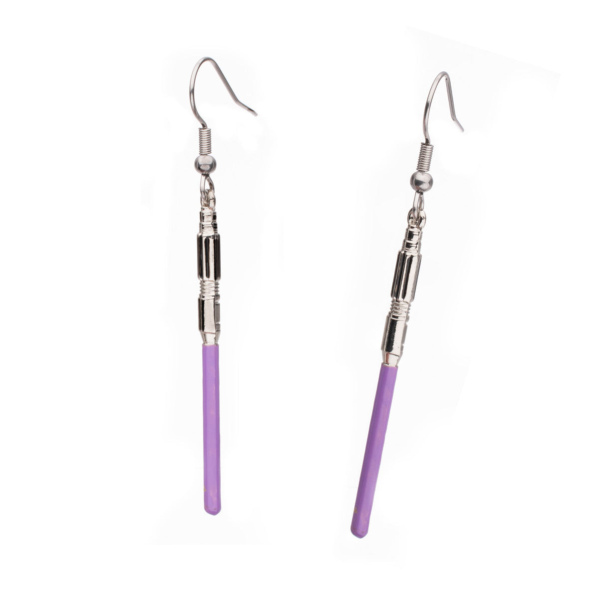 Star Wars Mace Windu Lightsaber Drop Earrings