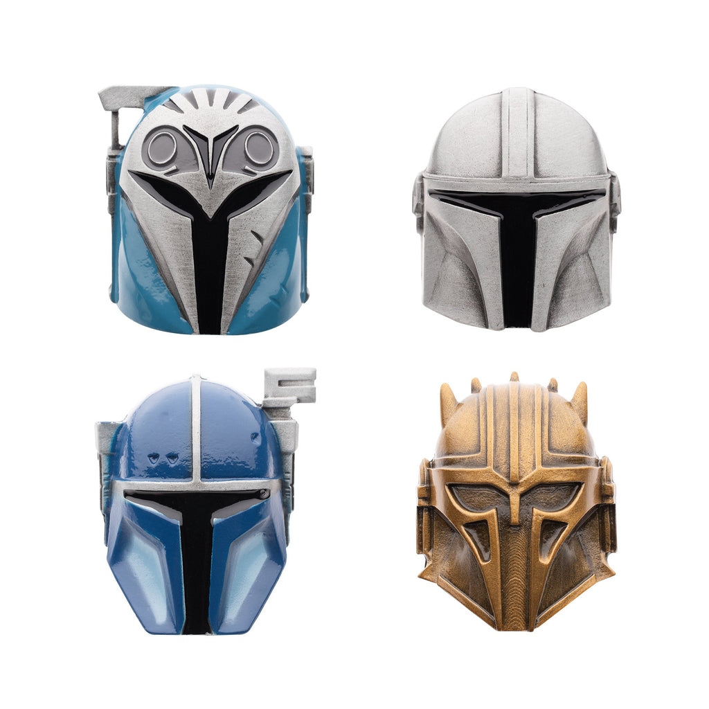 Star Wars Mandalorian 4-Piece 3D Helmet Pin Set – Jewelry Brands Shop