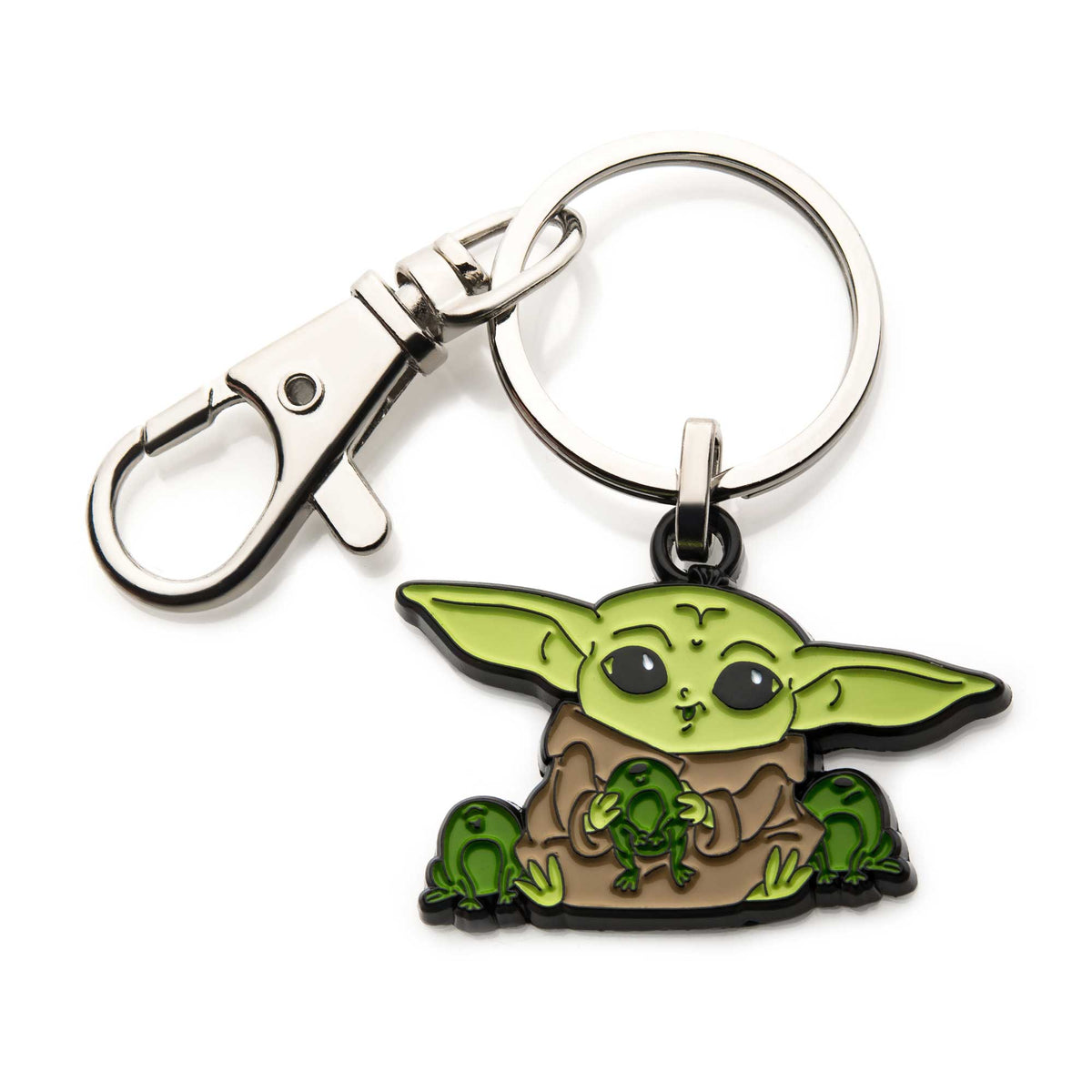 Star Wars: The Mandalorian Grogu (AKA: Baby Yoda/ The Child) with frogs Keychain