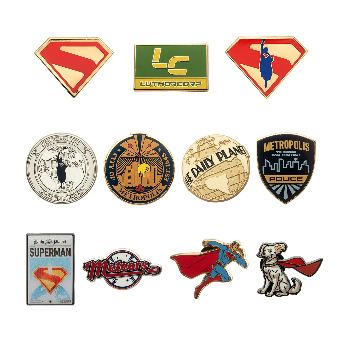 Superman Movie Blind Box Pin – Collectible Surprise Pin with Iconic Logos & Symbols Individual Collectible Pin