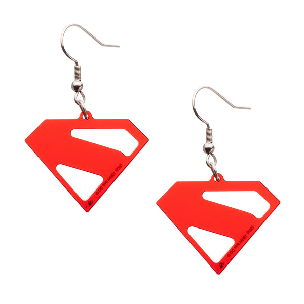 Superman Acrylic Dangle Earrings