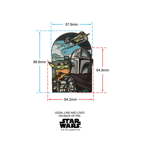 Star Wars Mando & Grugo Layered Pin