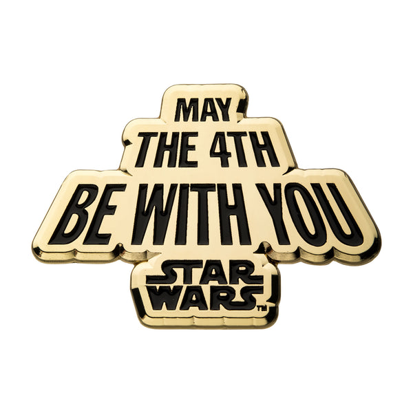 Star Wars May the 4th Be With You Pin (Gold with Black text)