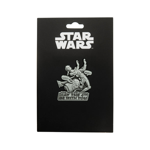 Star Wars R2-D2 and C-3PO May the 4th Be With You Pin (Recessed Metal)