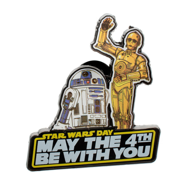 Star Wars R2-D2 and C-3PO May the 4th Be With You Pin (Classic Color)