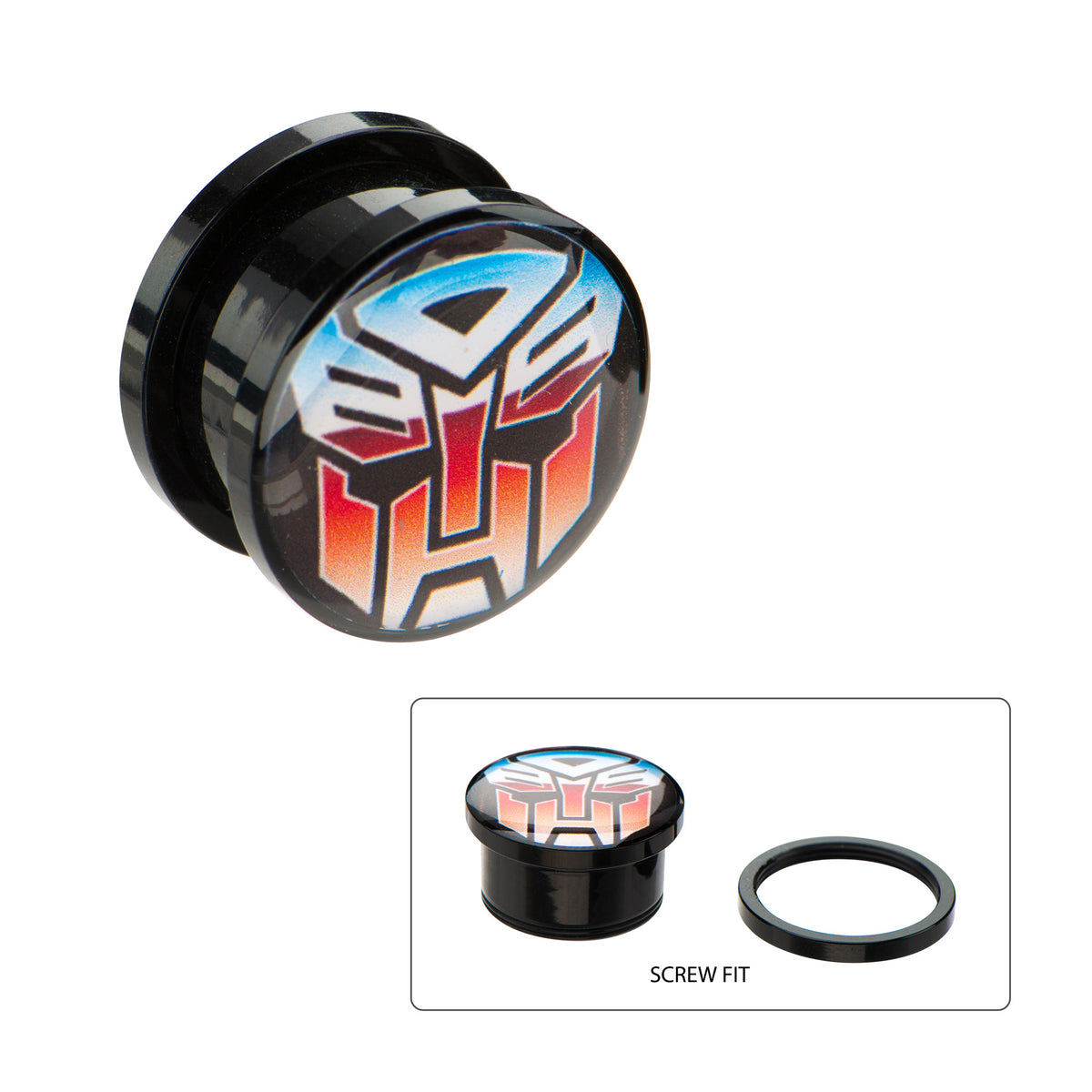 Transformers Autobot Logo Acrylic Screw Fit Plug