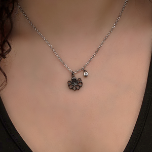 Marvel Cut Out Hydra with Clear CZ Pendant Necklace