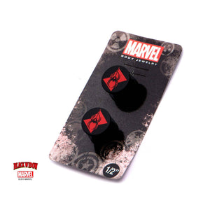 Marvel Black Widow Logo Acrylic Screw Fit Plug