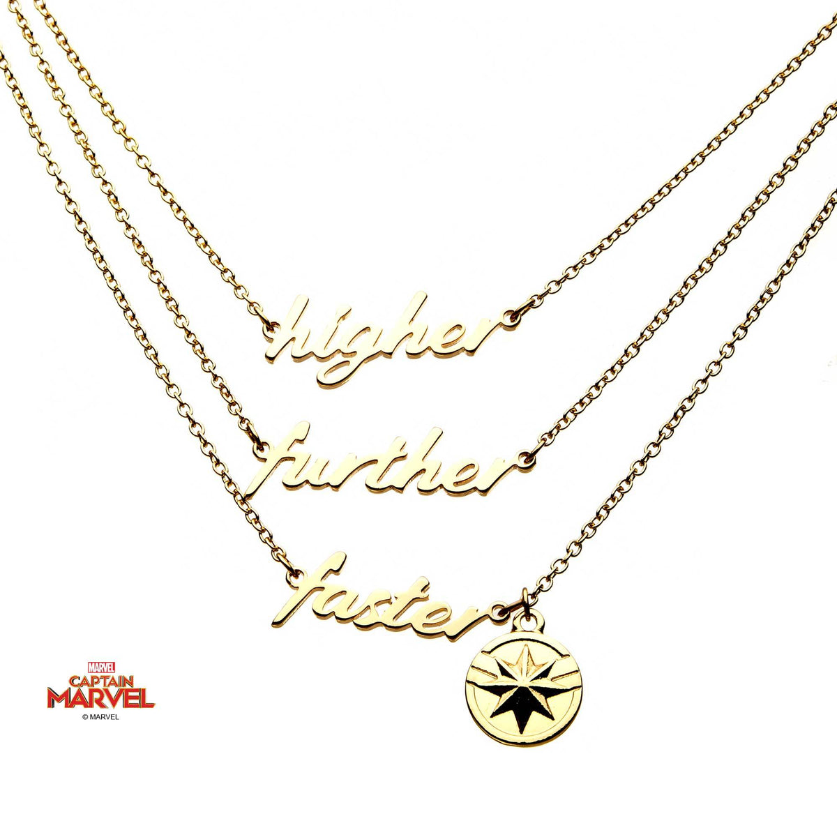 Captain Marvel 3-Tiered Necklace